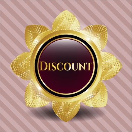 Discount gold shiny badge