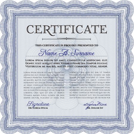 Sample Diploma. With quality background. Vector pattern that is used in money and certificate.Sophisticated design. 