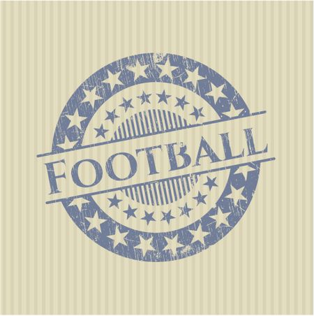 Football rubber grunge stamp