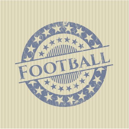 Football rubber grunge stamp