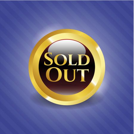 Sold Out gold shiny emblem