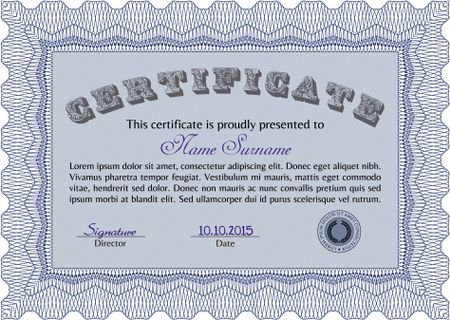 Certificate of achievement template. Good design. With background. Customizable, Easy to edit and change colors.