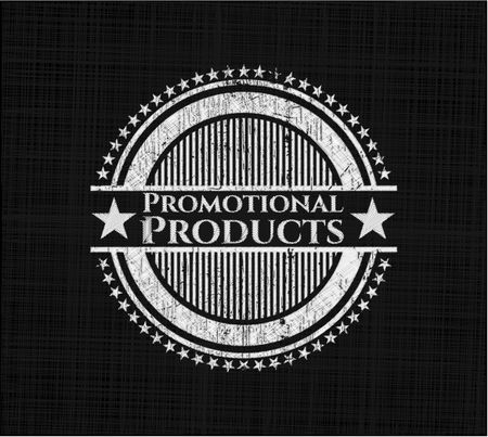 Promotional Products chalk emblem written on a blackboard