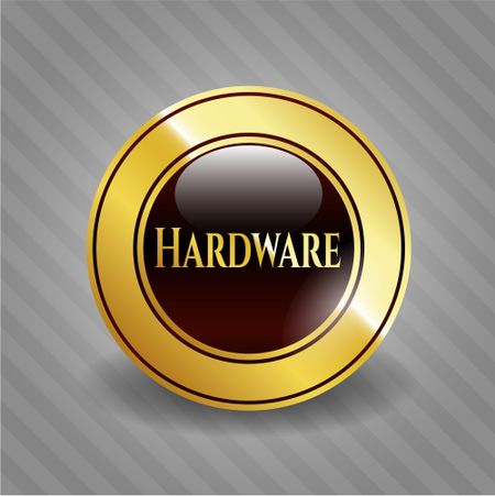 Hardware gold shiny badge