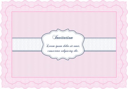 Invitation template. With linear background. Customizable, Easy to edit and change colors.Cordial design. 