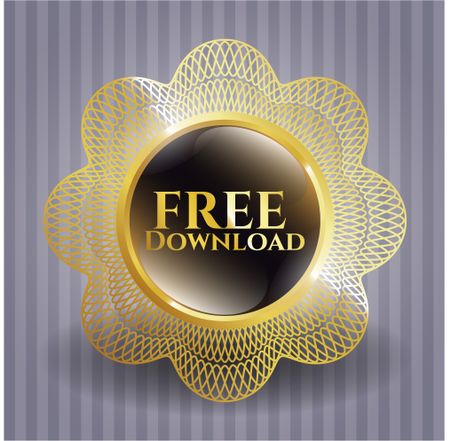Free Download gold shiny emblem