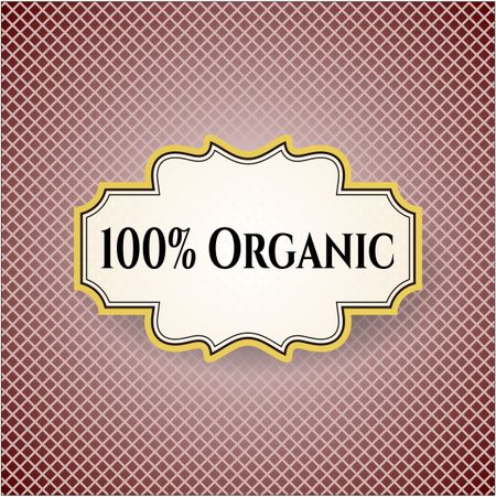 100% Organic colorful poster