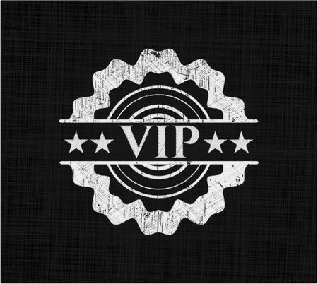 VIP written on a blackboard