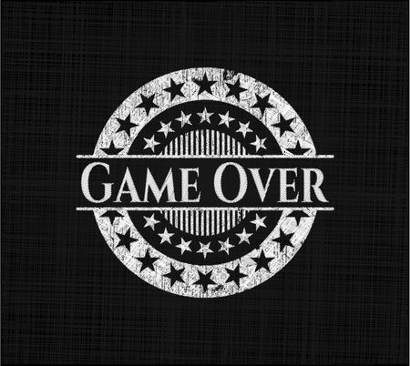 Game Over with chalkboard texture