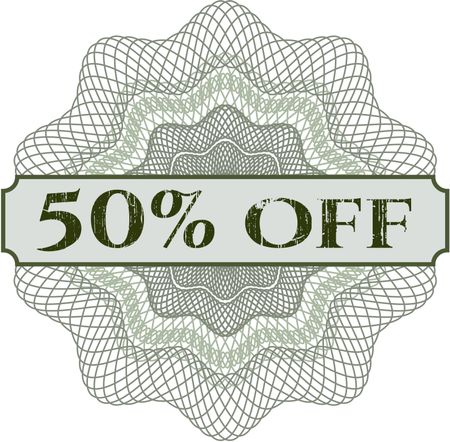 50% Off money style rosette