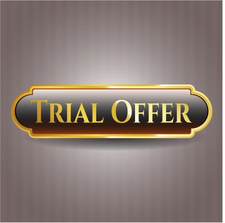 Trial Offer gold emblem or badge