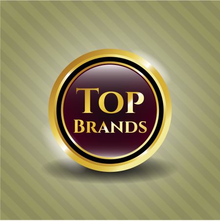 Top Brands gold shiny badge