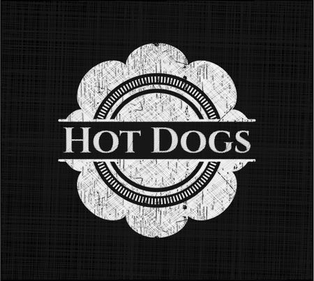Hot Dogs on chalkboard