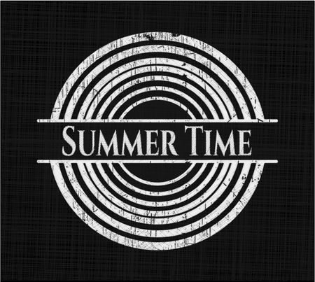 Summer Time written with chalkboard texture