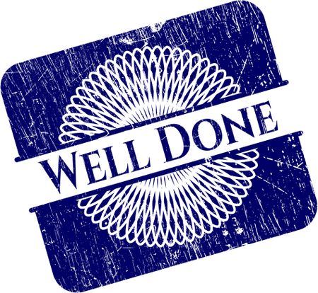Well Done rubber grunge stamp