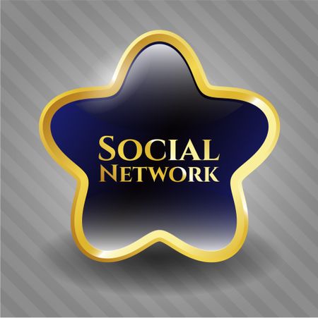 Social Network golden emblem