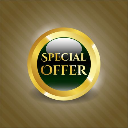 Special Offer gold shiny badge