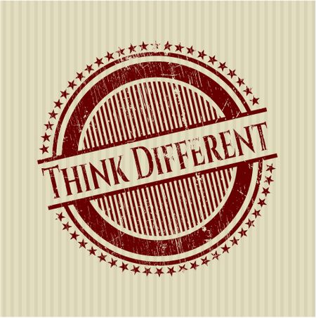 Think Different rubber grunge seal
