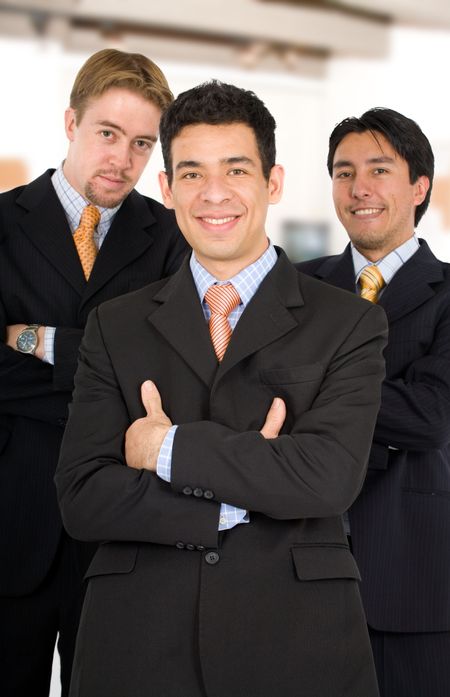 Male diverse business team at the office