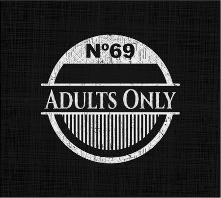 Adults Only with chalkboard texture