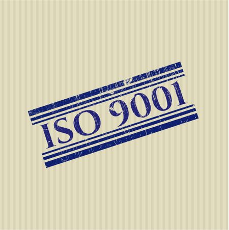 ISO 9001 grunge seal