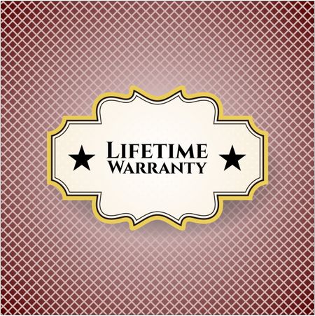 Life Time Warranty colorful poster