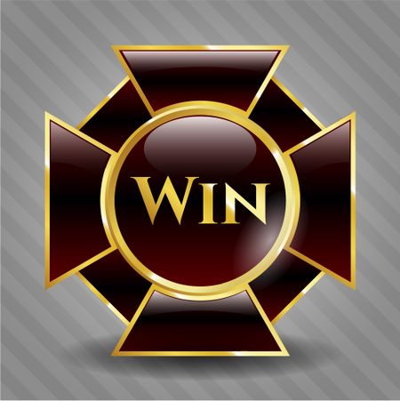 Win gold shiny emblem