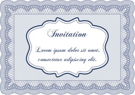 Invitation template. With quality background. Sophisticated design. Detailed.