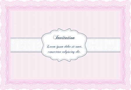 Retro vintage invitation. Complex background. Good design. Customizable, Easy to edit and change colors.