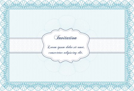 Retro vintage invitation. Superior design. Border, frame.Printer friendly.