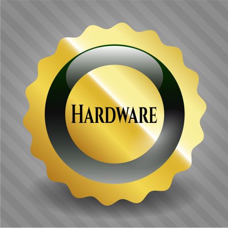 Hardware golden emblem or badge