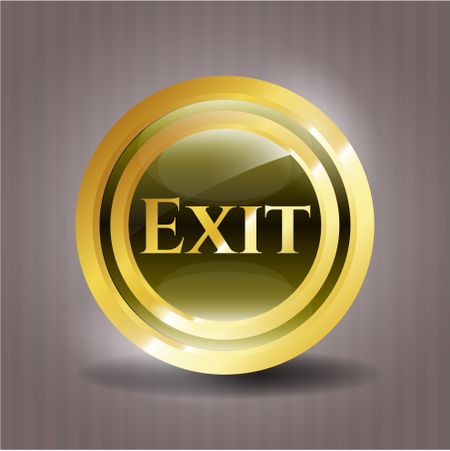 Exit golden emblem