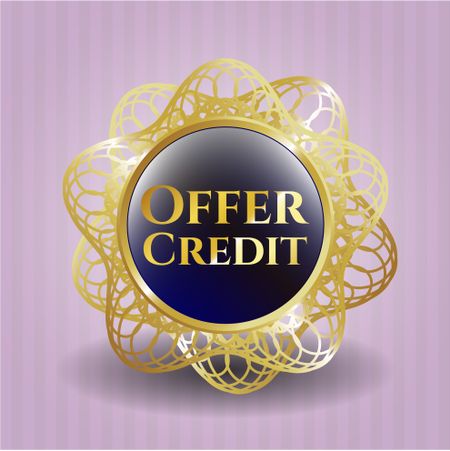 Offer Credit gold shiny emblem