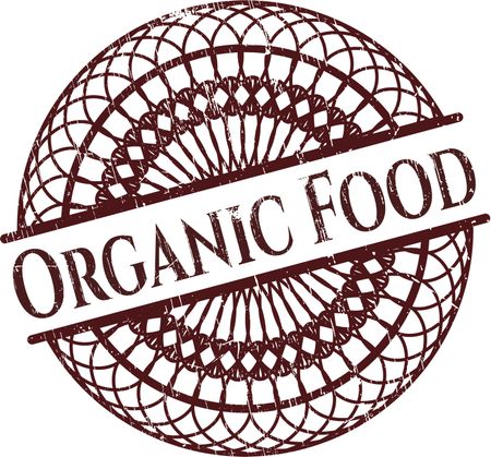 Organic Food rubber grunge stamp