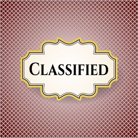 Classified banner or card
