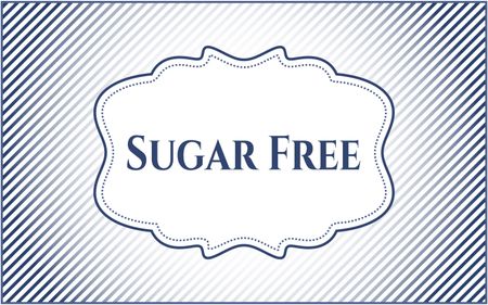 Sugar Free retro style card, banner or poster