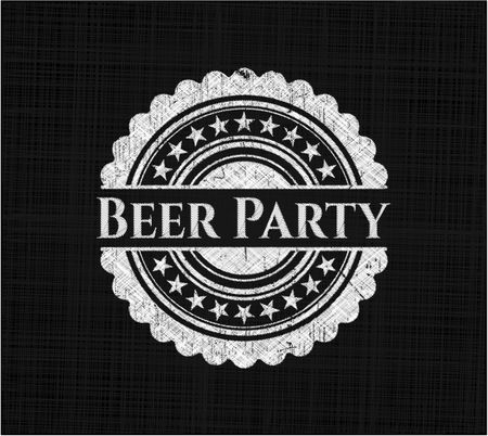 Beer Party written on a chalkboard