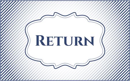 Return banner or poster