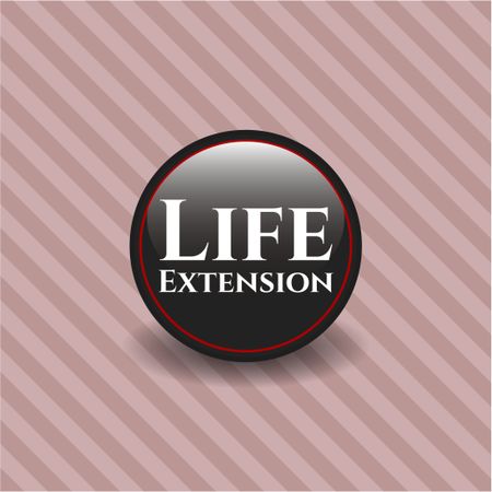 Life Extension black emblem or badge, retro style