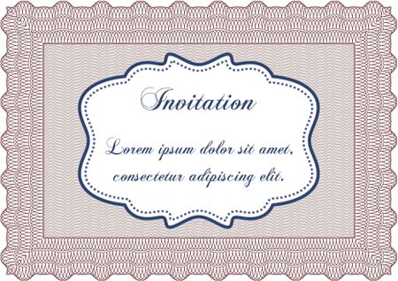 Vintage invitation template. Good design. Border, frame.With quality background. 