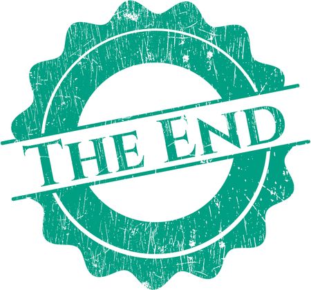 The End rubber grunge texture stamp