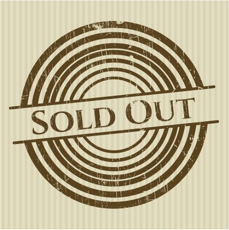 Sold Out rubber seal with grunge texture