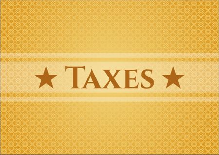 Taxes card, poster or banner
