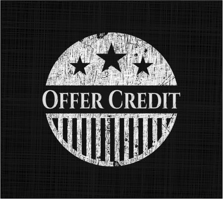 Offer Credit written with chalkboard texture