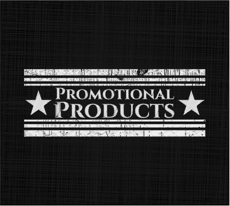 Promotional Products on chalkboard