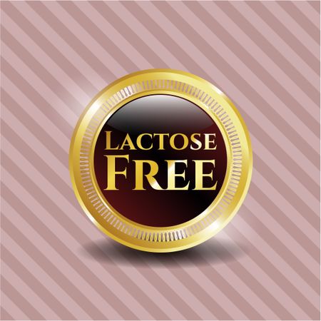 Lactose Free golden emblem