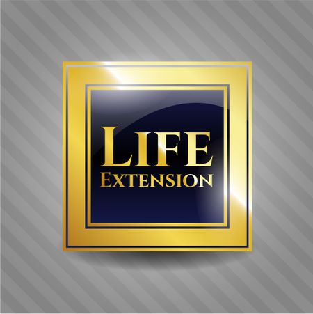 Life Extension gold badge or emblem