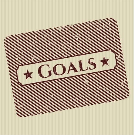 Goals rubber grunge stamp