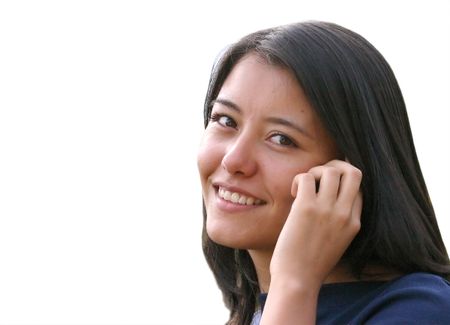 girl talking on the phone