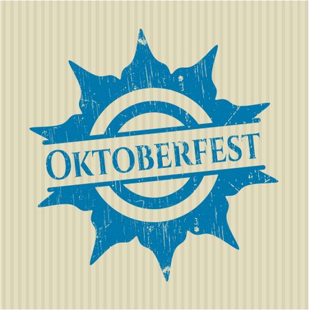 Oktoberfest rubber grunge texture stamp